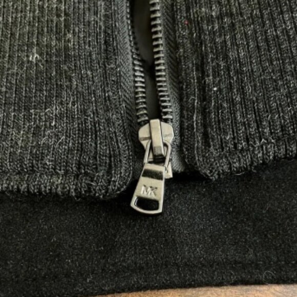 Michael Kors Heavy Black Wool Jacket with Stand-Up Collar - Picture 5 of 15